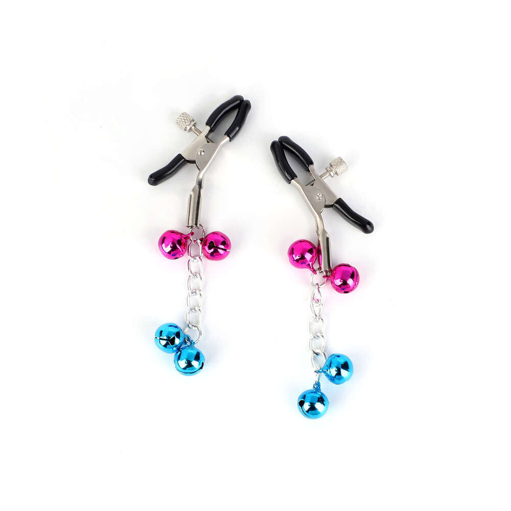 Female SM prop, playful nipple clip, flirtatious bell shaped nipple clip, adjustable and powerful Mimi clip, adult product