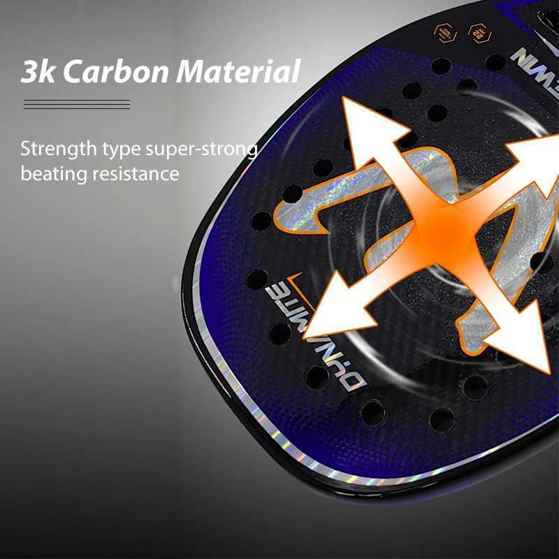 Camewin Padel Racket Carbon 3K beach tennis racket cage transparent Padel Racket beach shooting sports tennis womens mens bag W240921