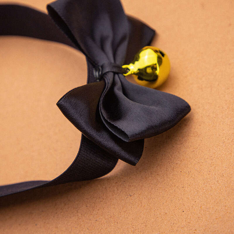 SM Sex Prop Polyester Braided Belt Black Bow Bell Collar Alternative SM Adult Products Hair Replacement