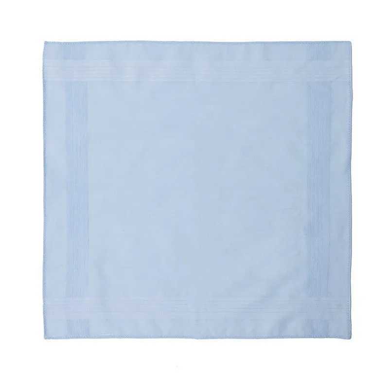 3Pcs 40x40cm Solid Color White Blue Plain Men Handkerchiefs Pocket Hankies Soft Cotton Sweat Square Towels Tea Party FavorsX240921
