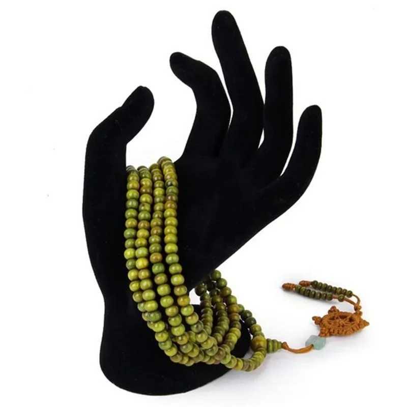 Natural Sandalwood Bracelets Men Buddhist Buddha Meditation Bead Bracelet for Women Prayer 216 Beads Rosary Hanging DecorationX240921