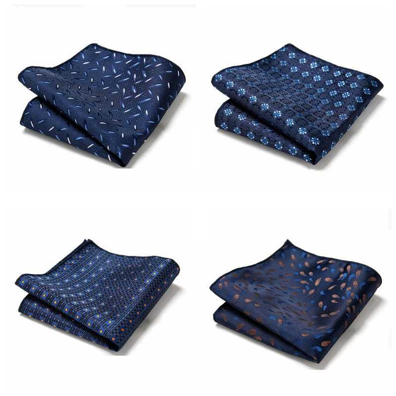 Paisley Hanky Floral Pocket Square Fit Men Suits Wedding Party Fashion Business Handkerchief Navy Blue Pocket Hanky Red SquareX240921
