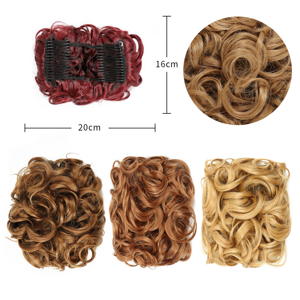 Hair Extensions Chignons Curly Synthetic Hair Ponytails Plug-in Contract 613# 1# 4# 8# Color #22H613