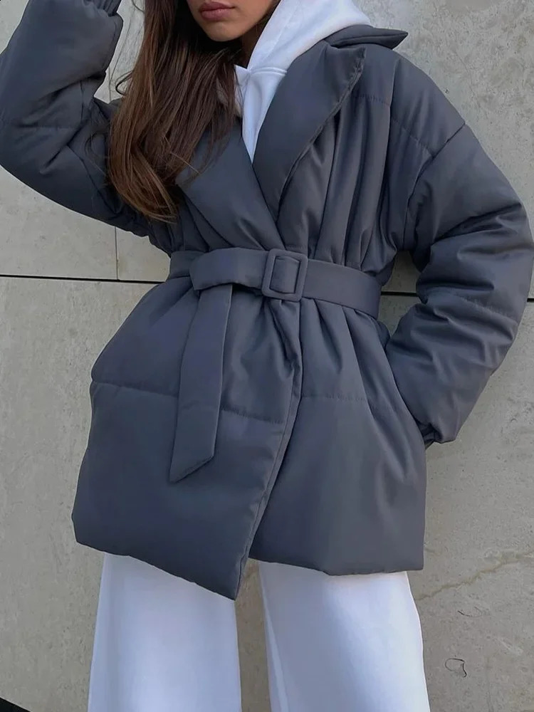 2024 Warm Winter Fashion Women Cotton Puffer Jacket Casual Solid Loose Parkas Coat Vintage Jacket Outwear Office Ladies Jacket 240918