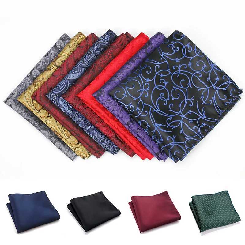 Mens silk screen pocket square handle solid color retro Hanji business set Hanji chest towel accessory 25 * 25cm W240921