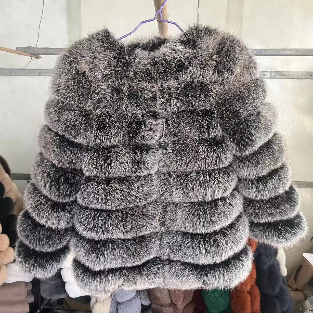 70CM Length Sleeves 4in1 fur coats Women Natural Fur Jackets Vest Winter Outerwear Women fox fur coat quality fur 240911