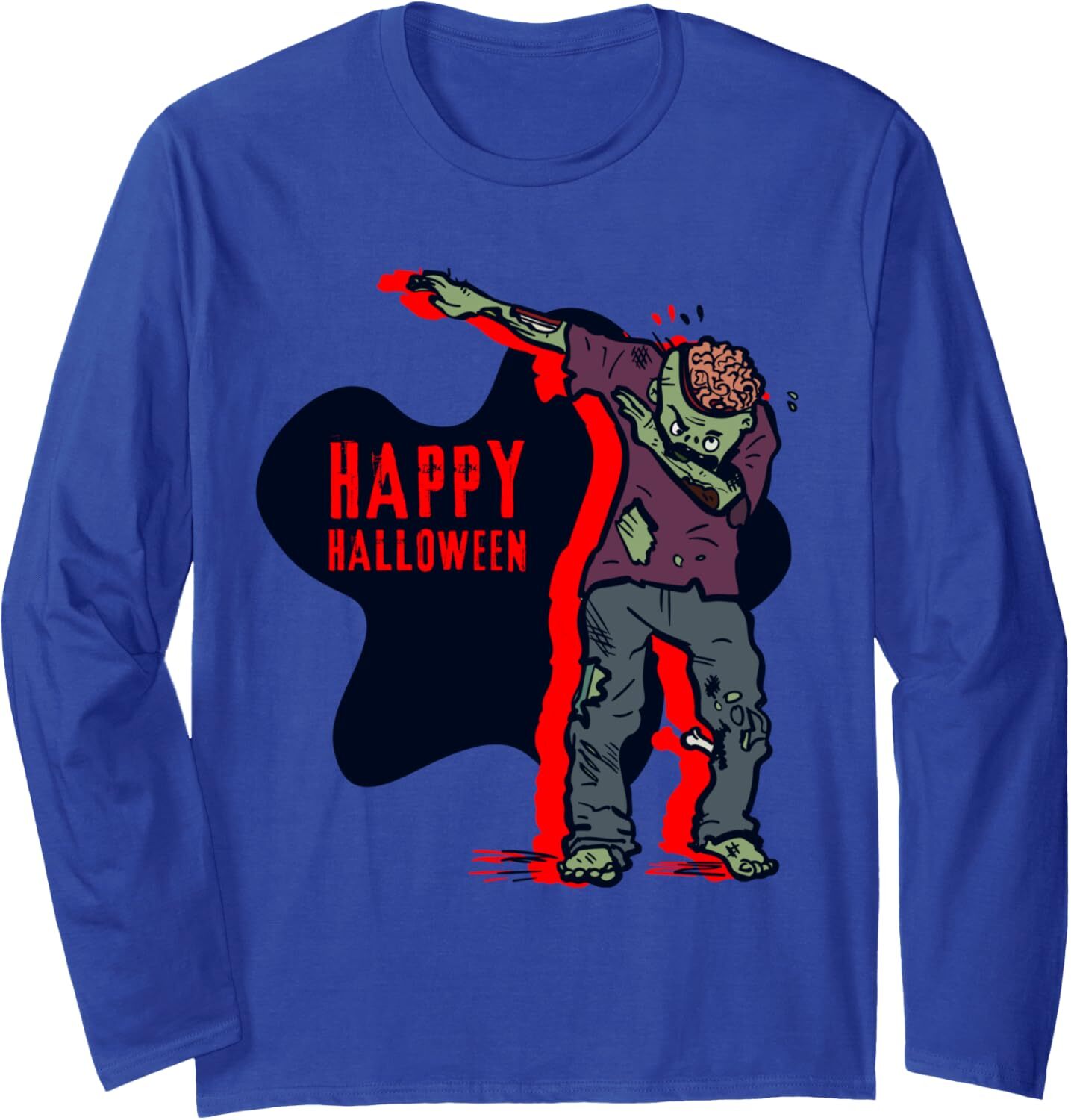 Long Sleeve Shirts for Men sweatshirt Funny DAB Zombie Monster Halloween Holiday Gift Long Sleeve Tee Streetwear Casual tops clothes fashion