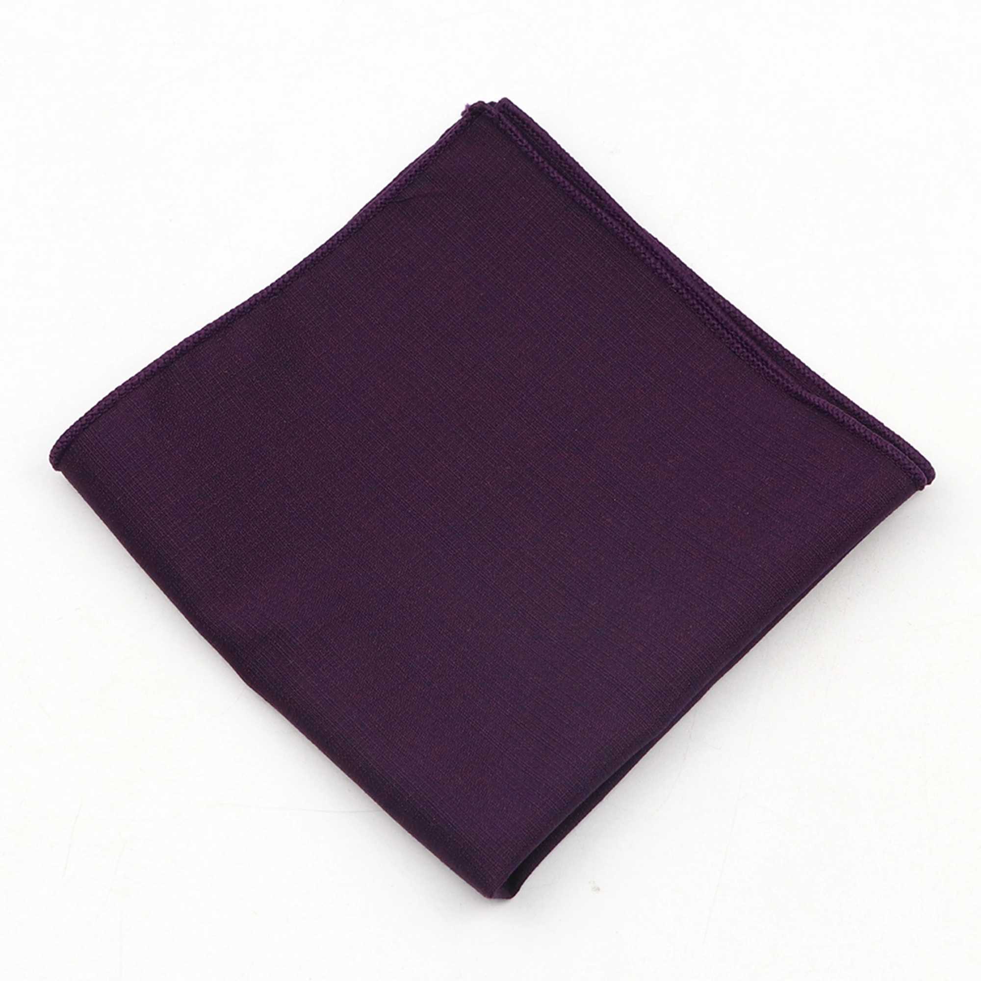 Solid color polyester bamboo fiber handle mens classic casual set pocket square mens black khaki blue towel gift W240921