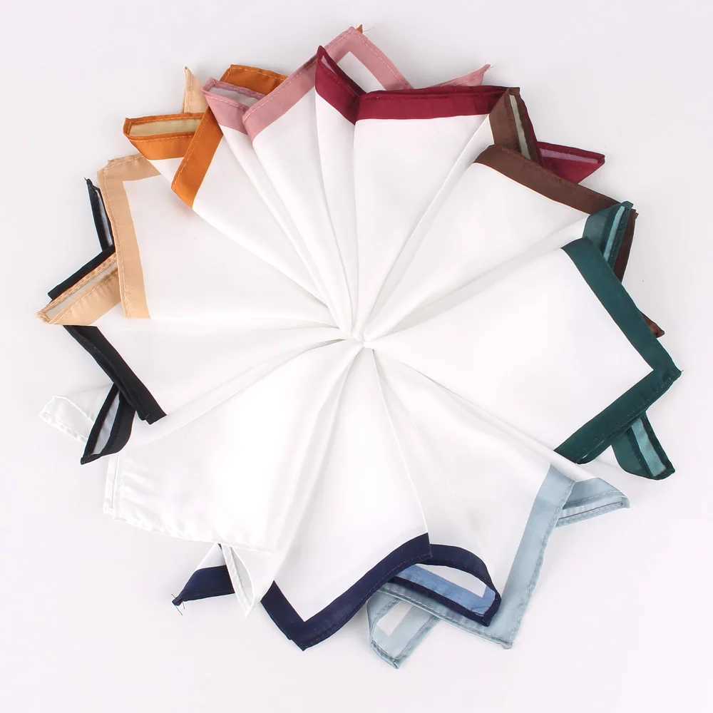 Soft fabric pocket square mens suit Kerchief mens handkerchief soft white square handkerchief W240921