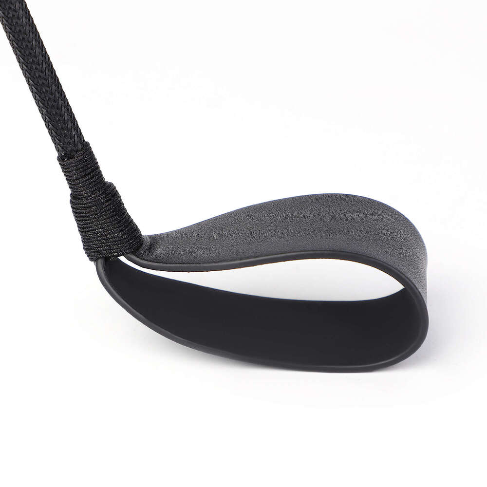 Sex toys SM props punishment leather racket SP tool black long pole teaching whip alternative torture equipment adult products hair replacement