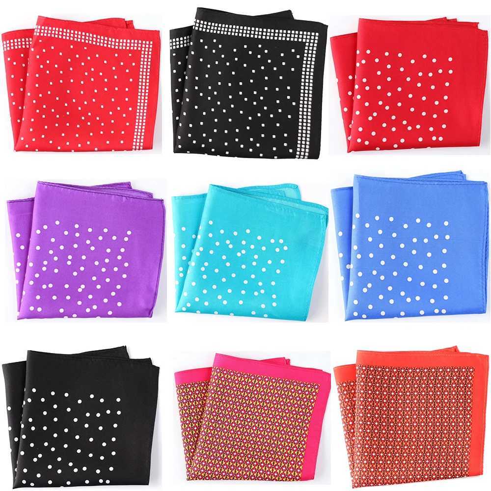 Tailor Smith Pure Silk Printed Hanky Pocket Square Top Quality New Fashion Polka Dot Mens Hankerchief With Different ColorX240921