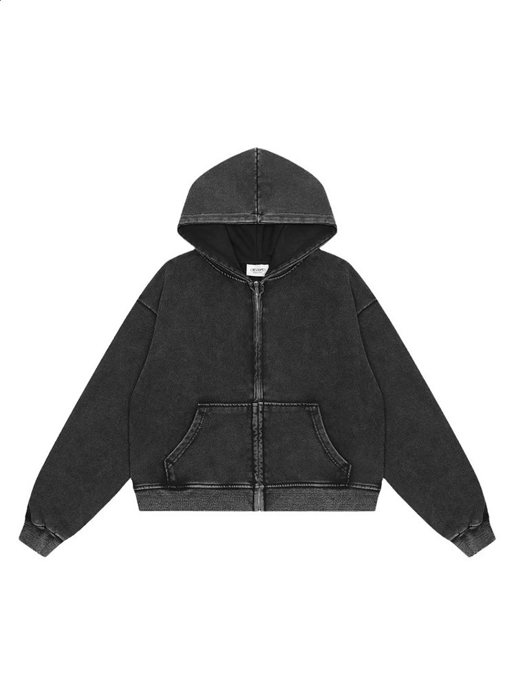 Fashionable mens cut and washable hoodie street loose zipper cardigan autumn fashion long sleeved sports shirt 240911