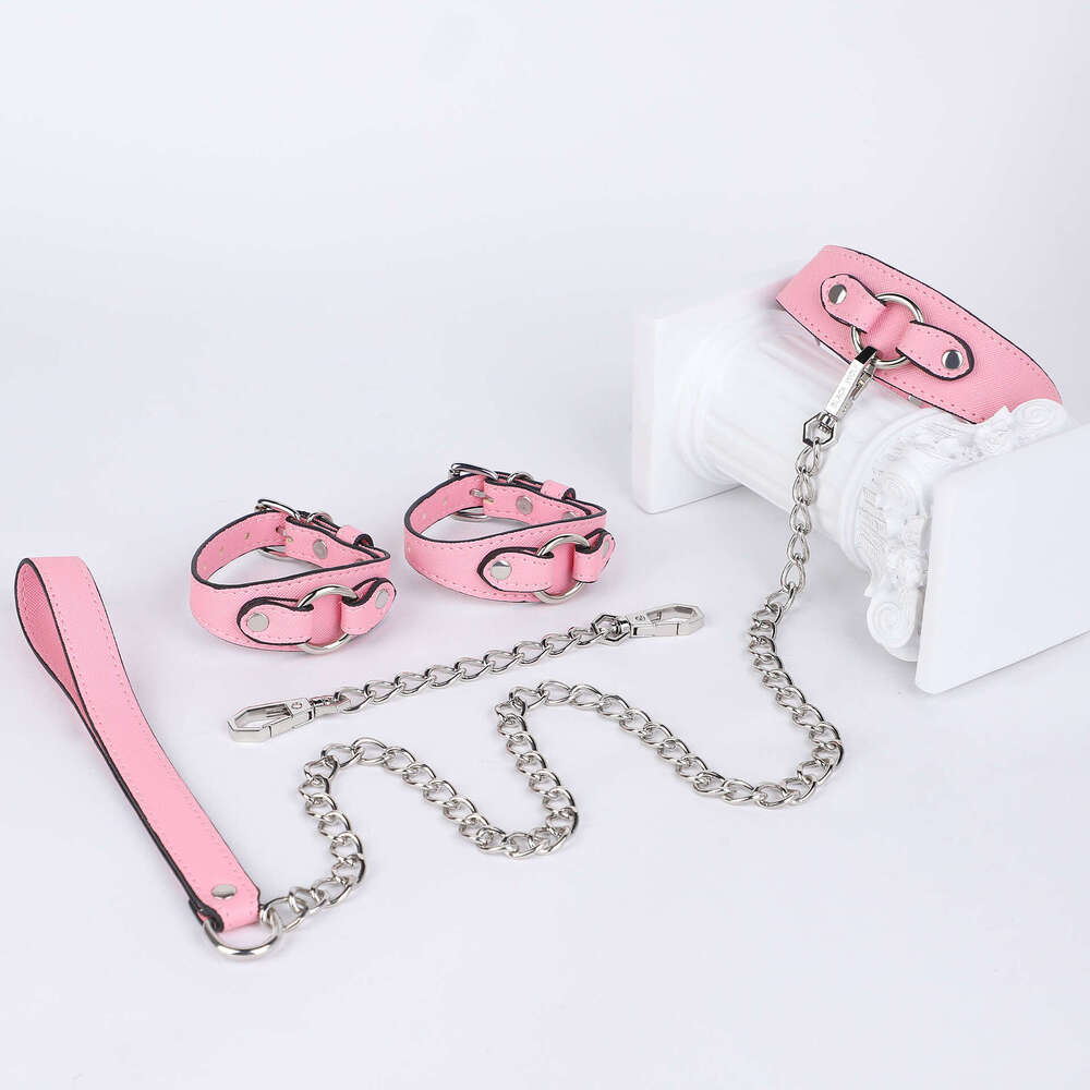 SM Sex Toys SM Training Pulling Neck Cover Barbie Pink Sex Collar Female Alternative Bed Adult Products