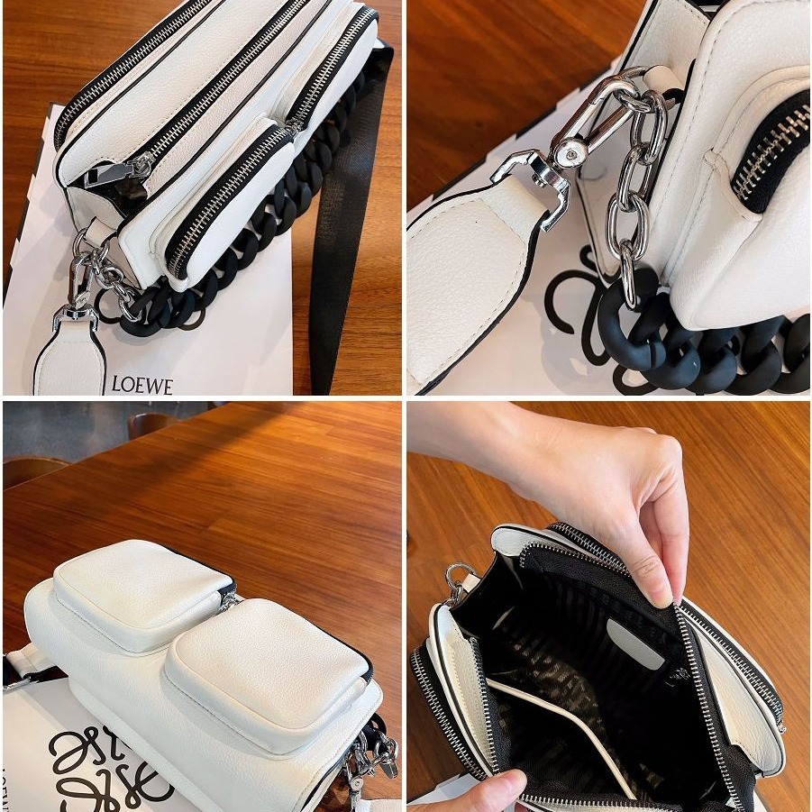 2024 New Fashionable Shoulder Bag For Women's Slant Body Small Chain Soft Leather Women's Bag Autumn/winter Design Sense Niche Crossbody Bag