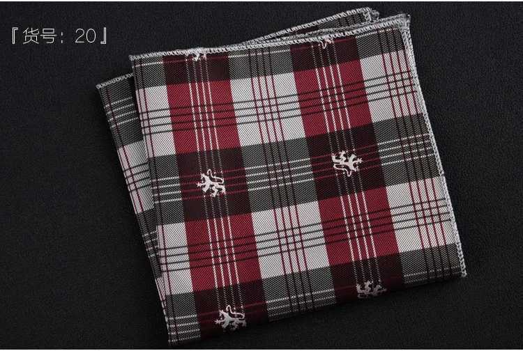 Luxury Mens Handkerchief Polka Dot Striped Floral Printed Hankies Polyester Hanky Business Pocket Square Chest Towel 23*23CMX240921