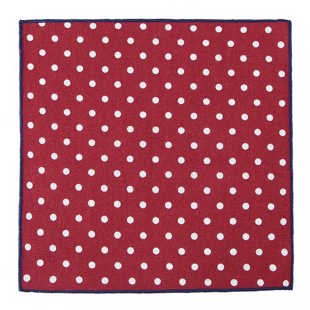 Tailor Smith Linen Hankerchief Vintage Polka Dot Mens Pocket Squares Burgundy Blue Pink Square Men Suit Hanky Man Pocket HankiesX240921