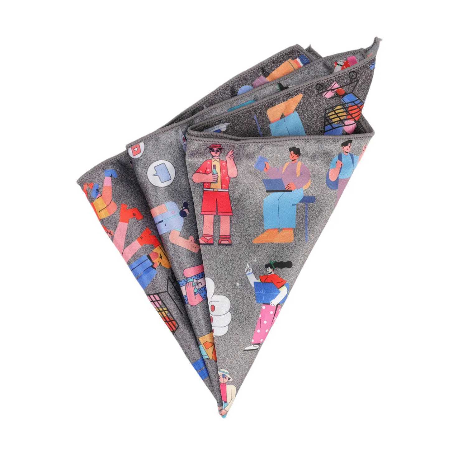 29cm Pocket Square For Men Women Floral Print Suits Kerchief Mens Handkerchiefs Soft Square Handkerchief Towels Scarves HankiesX240921