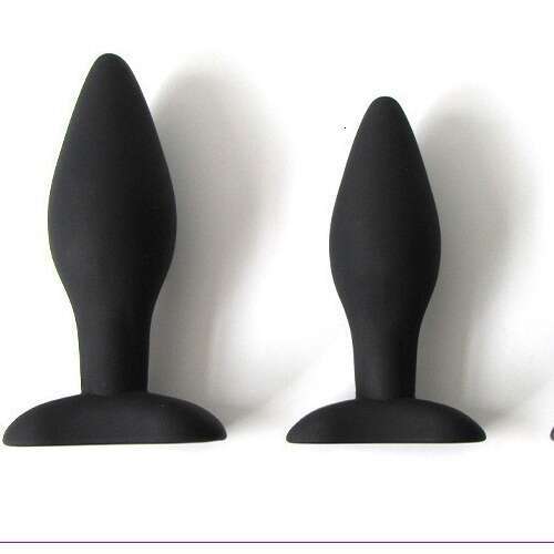 Cone shaped anal plug three piece set for male masturbation, couple anal plug sex toy