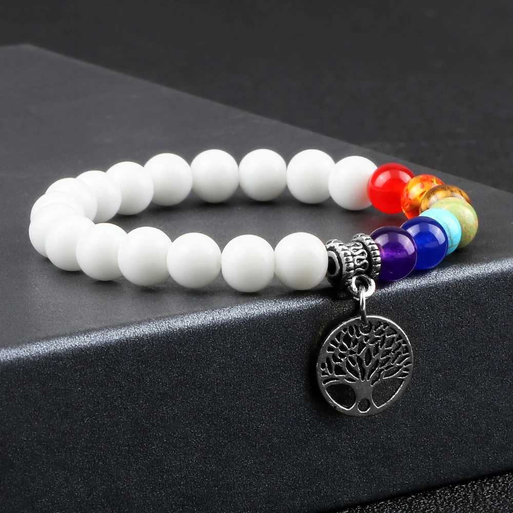 Hot 7 Chakra Life Tree Bracelets Natural Stone Reiki Healing Engry Beads Bangles Women Men Yoga Bracelet Meditation Jewelry GiftX240921