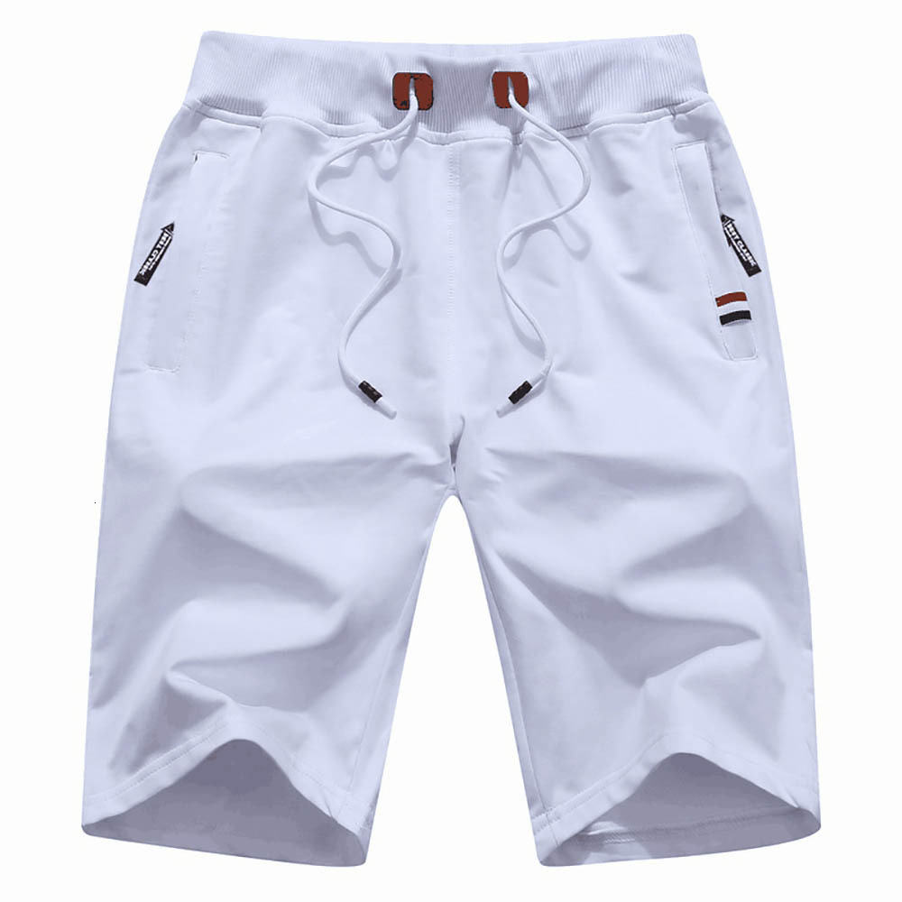 New Summer Male Fashion Casual Short Men's Solid Color Fiess Breathable Men Drawstring Shorts
