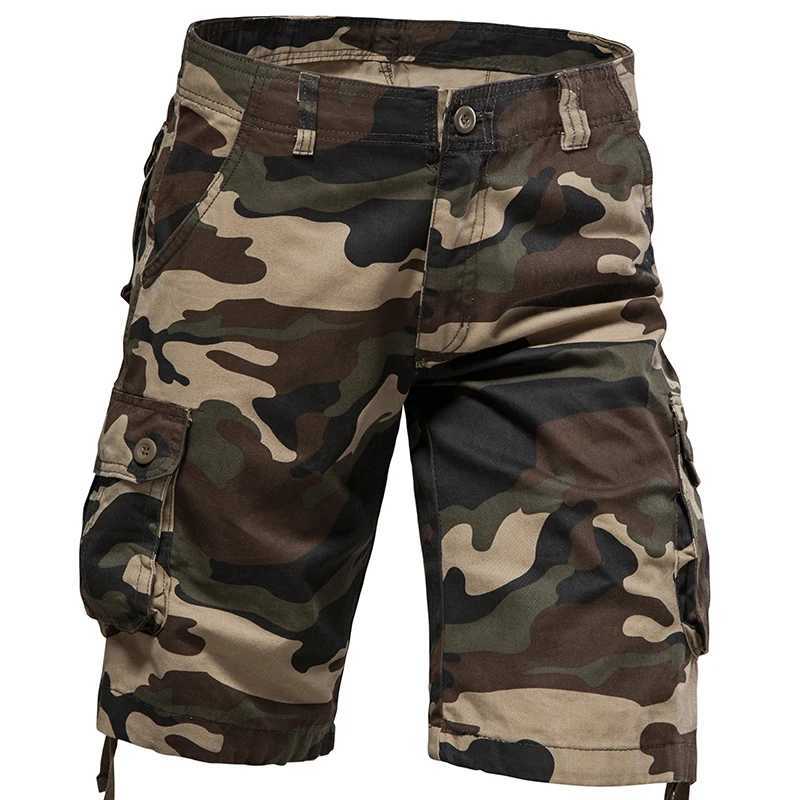 Tactical Cargo Shorts Men Camo Joggers Shorts Casual Outdoor Sports Half Pants Pocket Cotton Breathable Cargo ShortsX240921