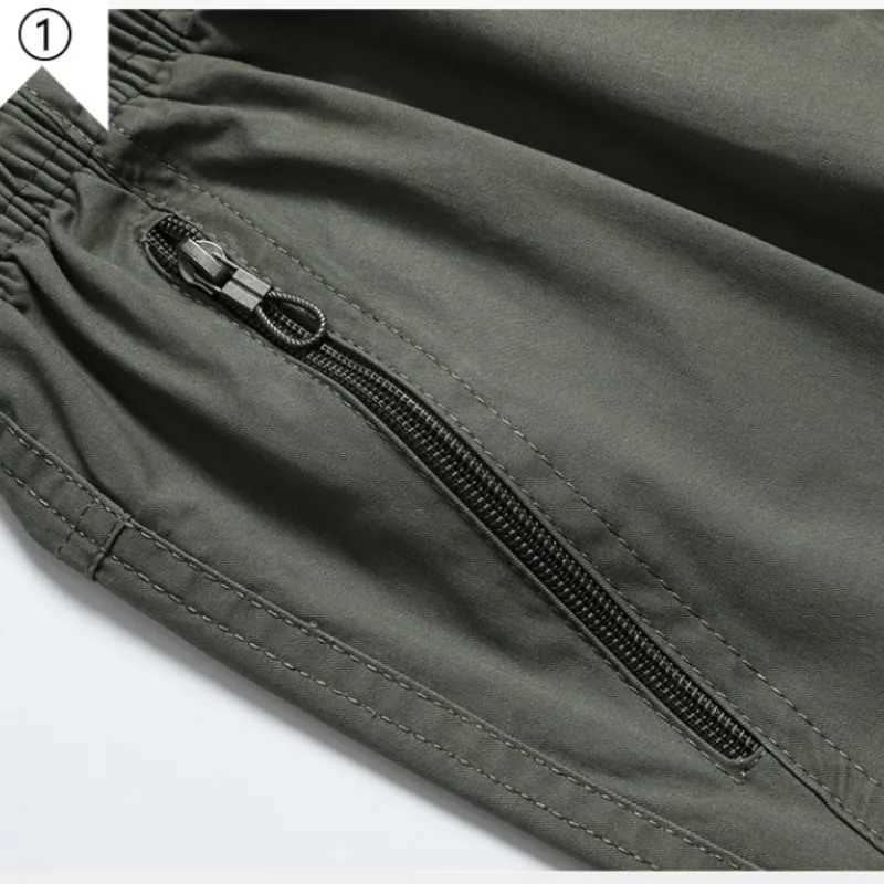 Mens Solid Color Pockets Button Elastic High Waisted Summer Casual Straight Vacation Cargo Capri Pants Preppy Style ShortsX240921