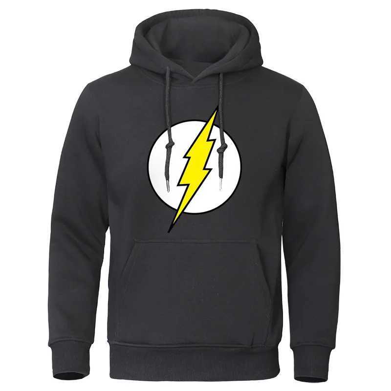 BIG BANG Theory Mens Hoodie Lightning Print Mens Hoodie Fashion Casual Clothing Loose Large Zipper Sweatshirt W240921
