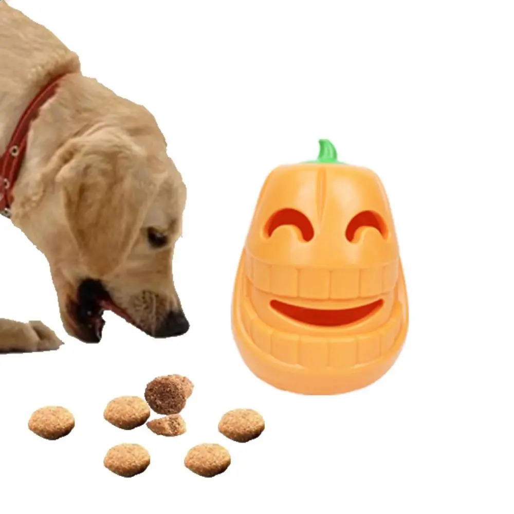 Bird Resist Pumpkin Leakage Food Toy Anti suffocation TPR Dog Chewing Toy Soft Halloween Dog Bite Toy Relieves Boredom 240914