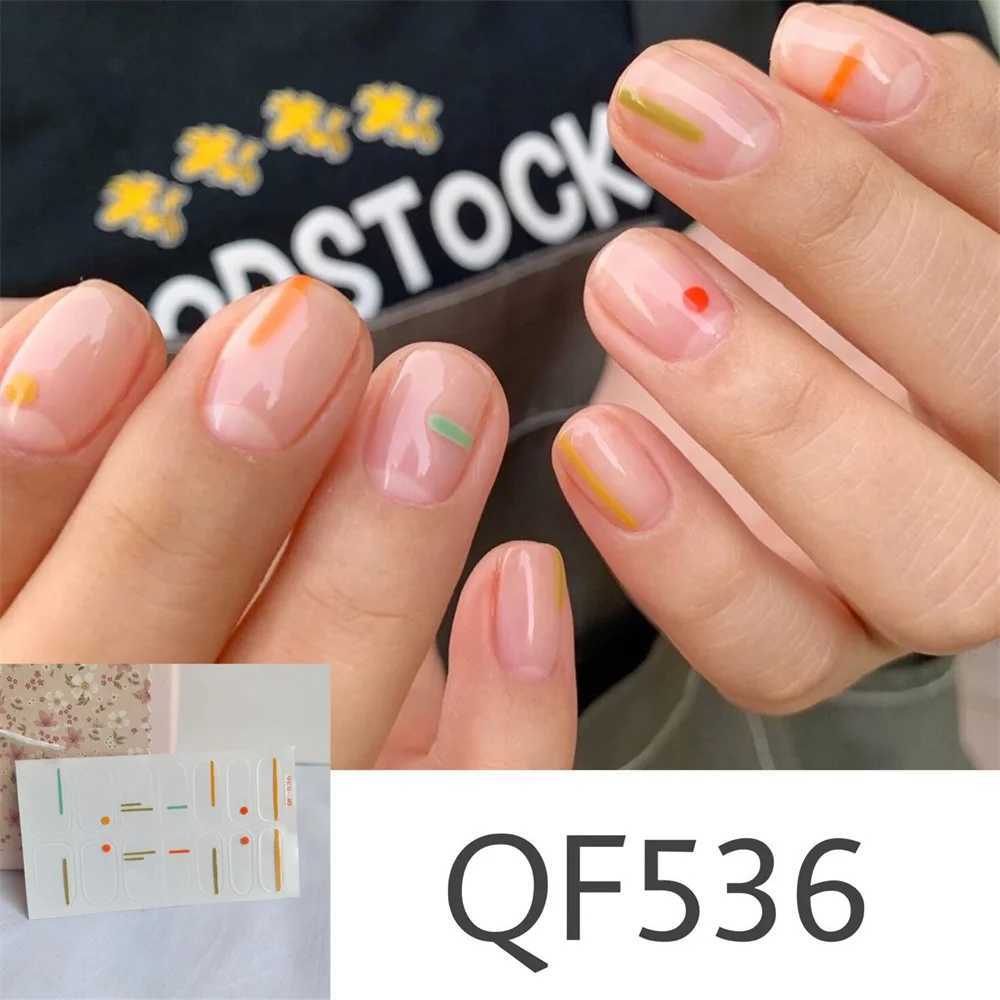 Complete set of nail stickers cartoon flower daisy frosted nail stickers waterproof detachable self-adhesive French handmade accessories W240823