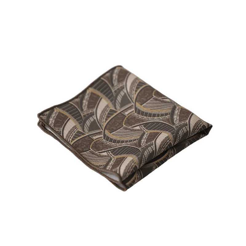 Hongkong Street Style Flower Dots Printed Pocket Square Men Adult Brown Navy Animal Handkerchief Towel Formal Suit Tuxedo HankyX240921
