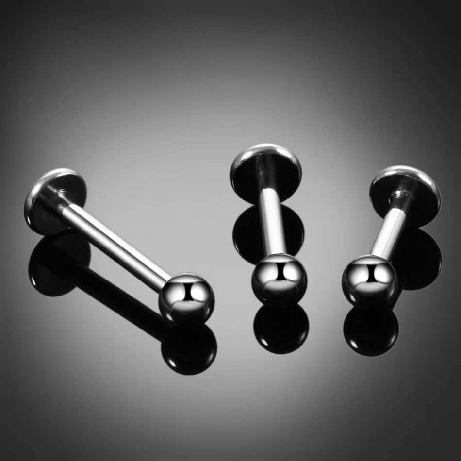 New Fashion 1PC G23 Titanium Colorful Ball Labret Stud Lip Rings Piercing 16g Ear Cartilage Tragus Sexy Girls Jewelry Y240921