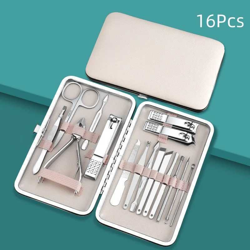 15/16/17/18 Pieces Black and Red Atmospheric Manicure Nail Clipper Set Classic Stainless Steel Beauty Tools Set M240921