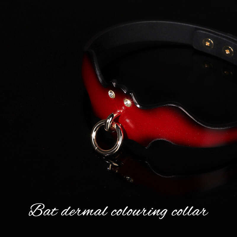 SM Sex Prop Bat Binding Neck Set Female Dog Training Genuine Leather Traction Collar Alternative Adult Products Hair Replacement