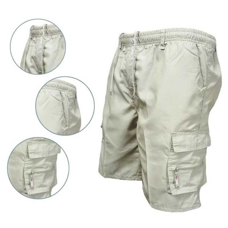 Mens Military Cargo Shorts Big Multi Pocket Sports Casual Outdoor Hiking Relaxed Fit Cotton Shorts Trousers Plus Size for MaleX240921