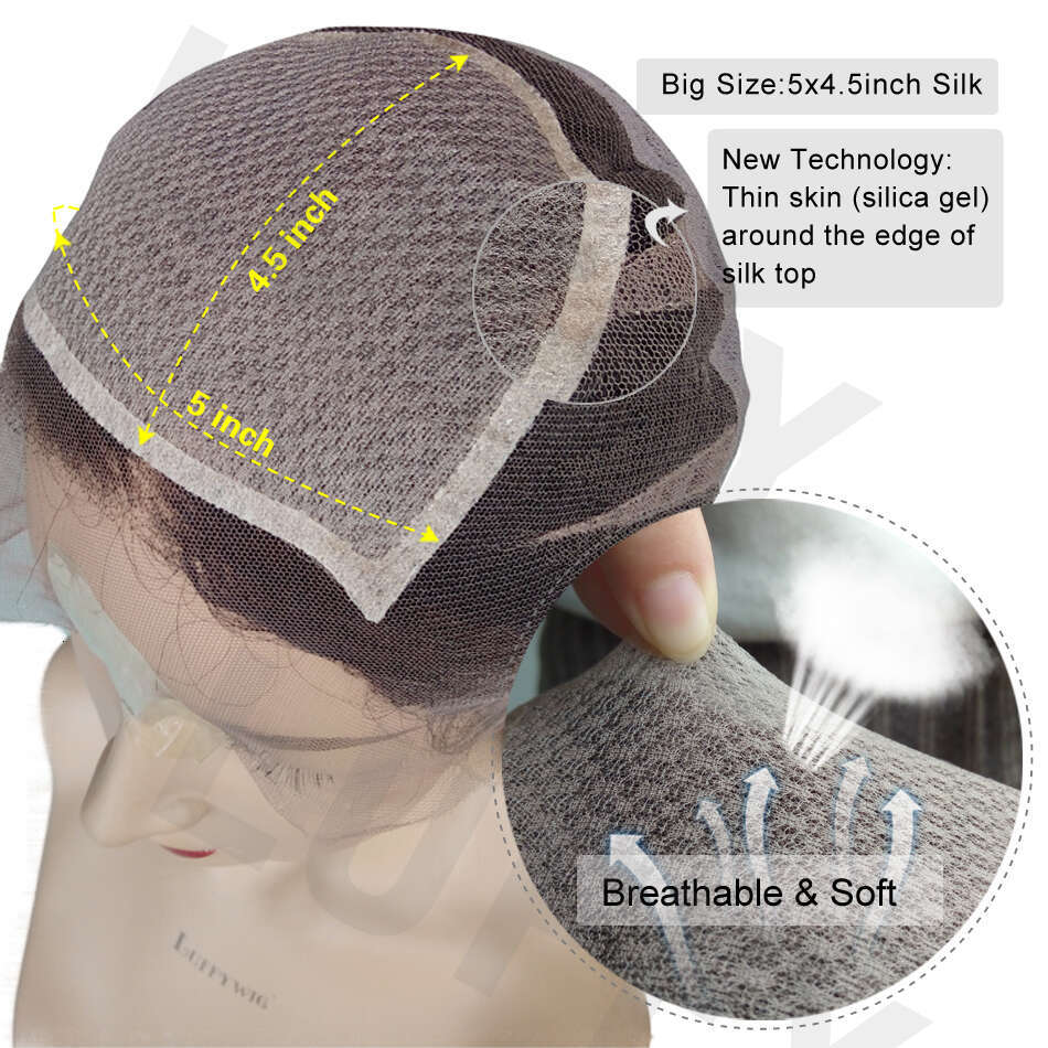 Brazilian 5x5 Top Human Loose Wave Pre Plucked Glueless Silk Base Full Lace Wig With Baby Hair