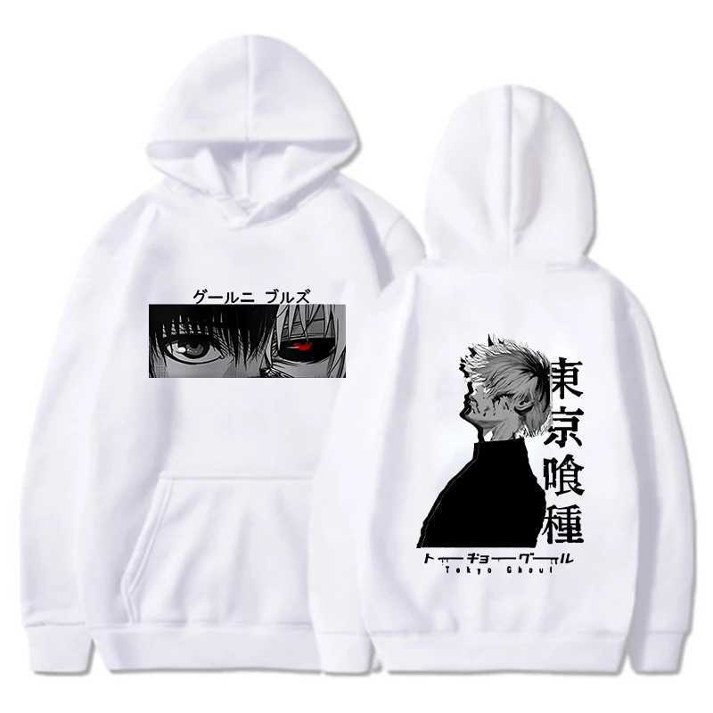 Japanese anime Kaneki Ken hoodie mens fashion trend manga printed sweater autumn winter casual loose Pullover streetwear W240921
