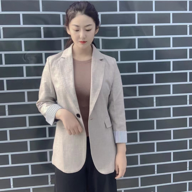 Korean Version Of Casual Jacket Spring And Autumn Fashion Simple Temperament Office Suit Women's Top New