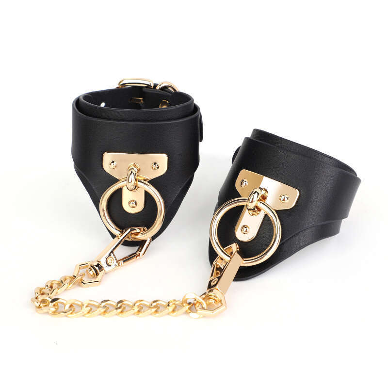 High end SM props, cowhide restraints, handcuffs, black and red genuine leather, erotic handcuffs, foot cuffs, sex training, adult products