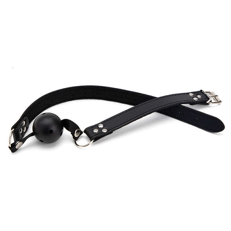 Sex Training SM Prop Forced Mouth Opening Black Sex Mouth Plug Detachable PVC Mouth Ball Alternative Adult Products