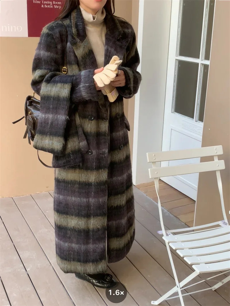 Womens Parkas winter coat womens trench jacket womens Maxi Long Parka non-woven wool coat casual oversized windproof jacket 240920