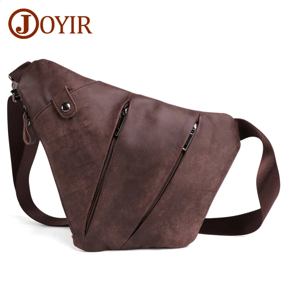 JOYIR highquality leather mens messenger bag casual cross body fashionable handbag chest shoulder 240919