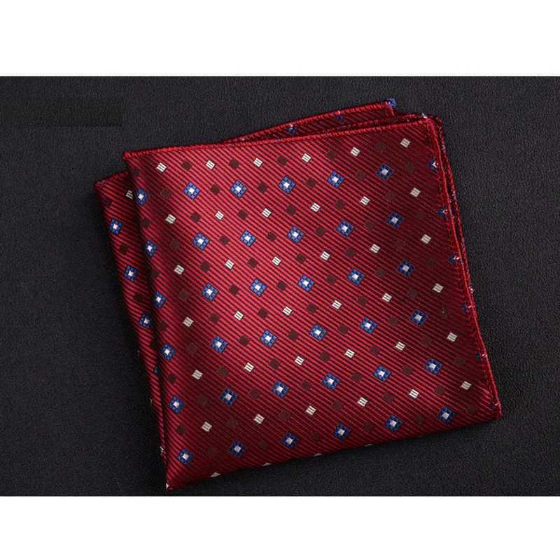 Luxury Mens Handle Polka Dot Stripe Printed Hanji Polyester Hanji Business Pocket Square Chest Towel 23 * 23CM W240921