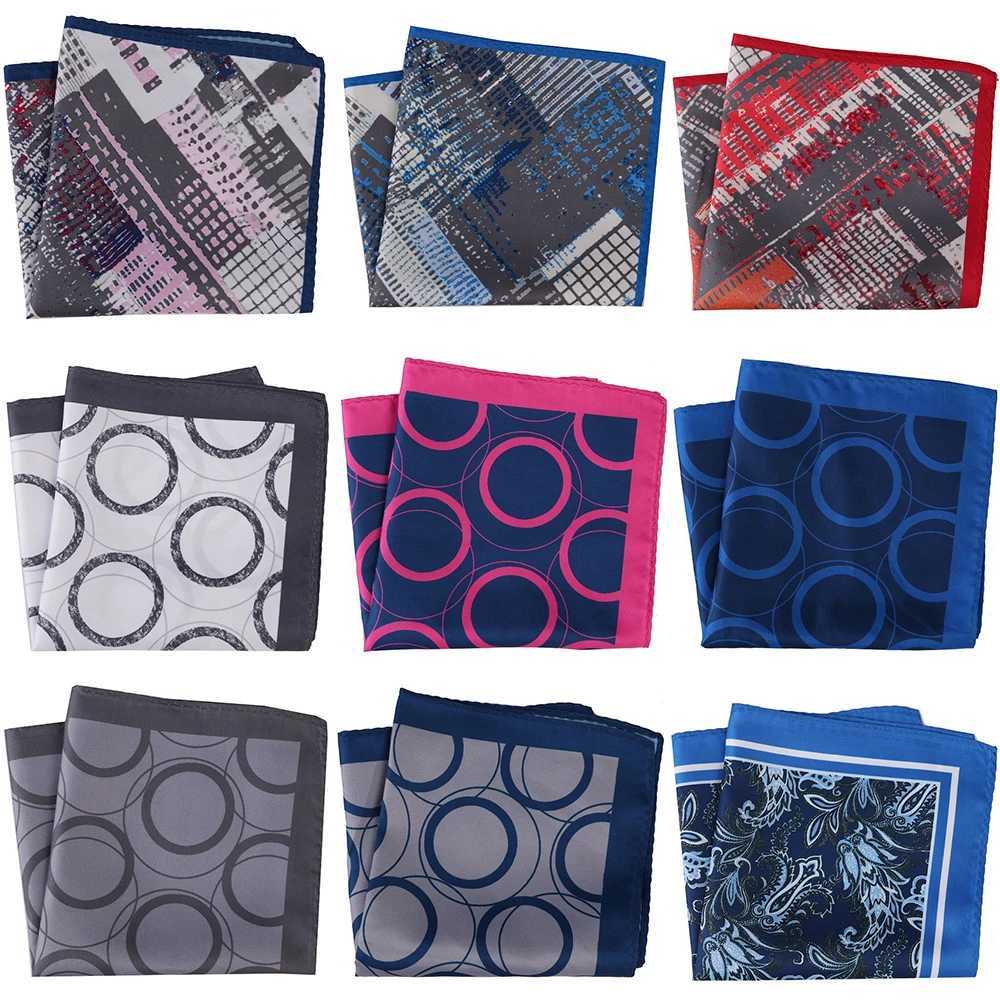 Tailor Smith New Arrival Big Size Suit Handkerchief Printing Soft Handkerchief Men Chest Towel Circle Wave Floral Plaid HankyX240921