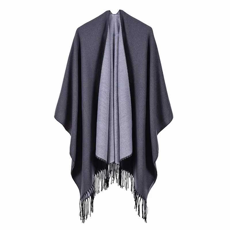Winter Fashion Raincoat Womens Shawl Scarf Imitation Cashmere Womens Scarf Warm Shawl Wrap Womens Raincoat Bufanda Mujer Foulard W240921