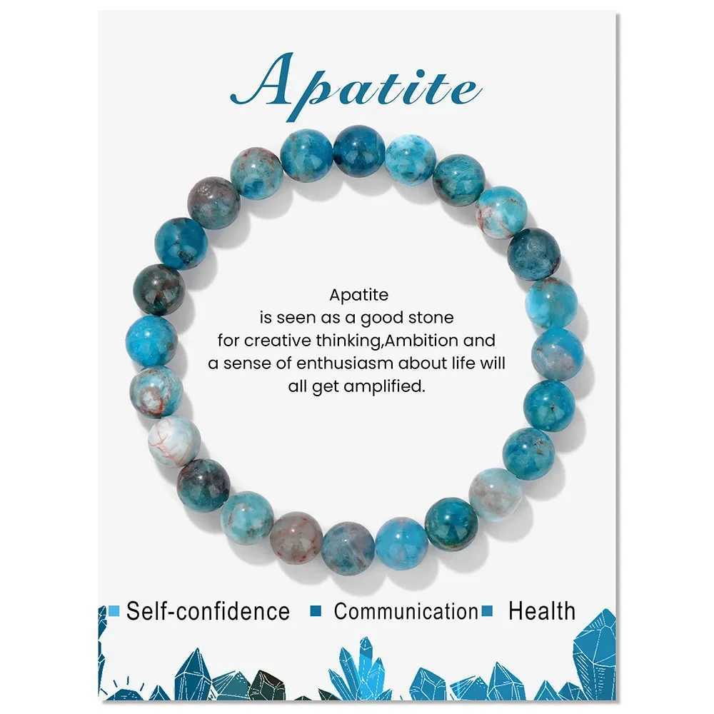 Natural Citrines Beaded Bracelet Yellow Quartzs Natural Stone Lapis Lazuli Amethysts 8mm Beads Bracelets With Card For Women MenX240921
