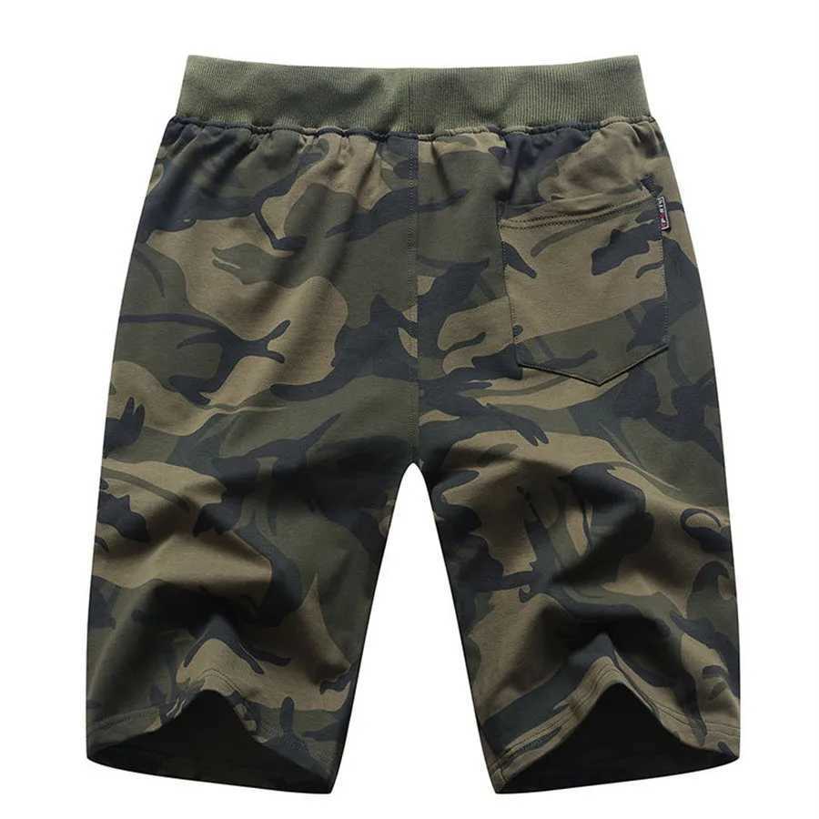 Oversize 7XL Summer Mens Camouflage Cargo Shorts Men Cotton Loose Short Pants Fitness Joggers Summer Elastic Waist Beach ShortsX240921