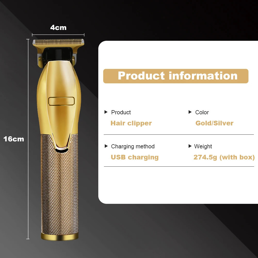 Professional Tshape Hair Trimmer for Men Barber Shaving Clipper Haircut Kit Rechargeable Electric Shaver 240911