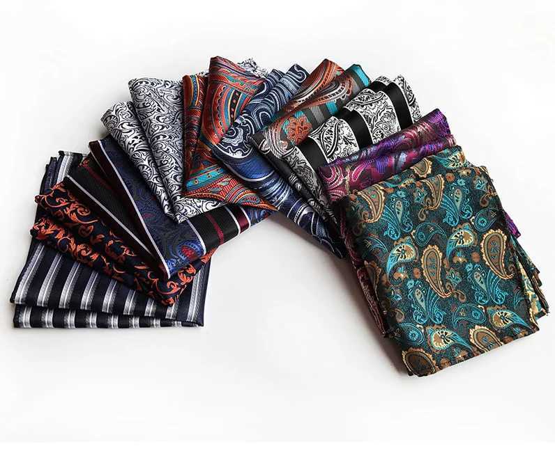 Wholesale and retail mens 100% silk handle luxury geometric flower pocket square mens chest towel wedding party Hanji W241213