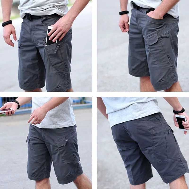 Men Urban Military Tactical Shorts Outdoor Waterproof Wear Resistant Cargo Shorts Quick Dry Multi pocket Plus Size Hiking PantsX240921