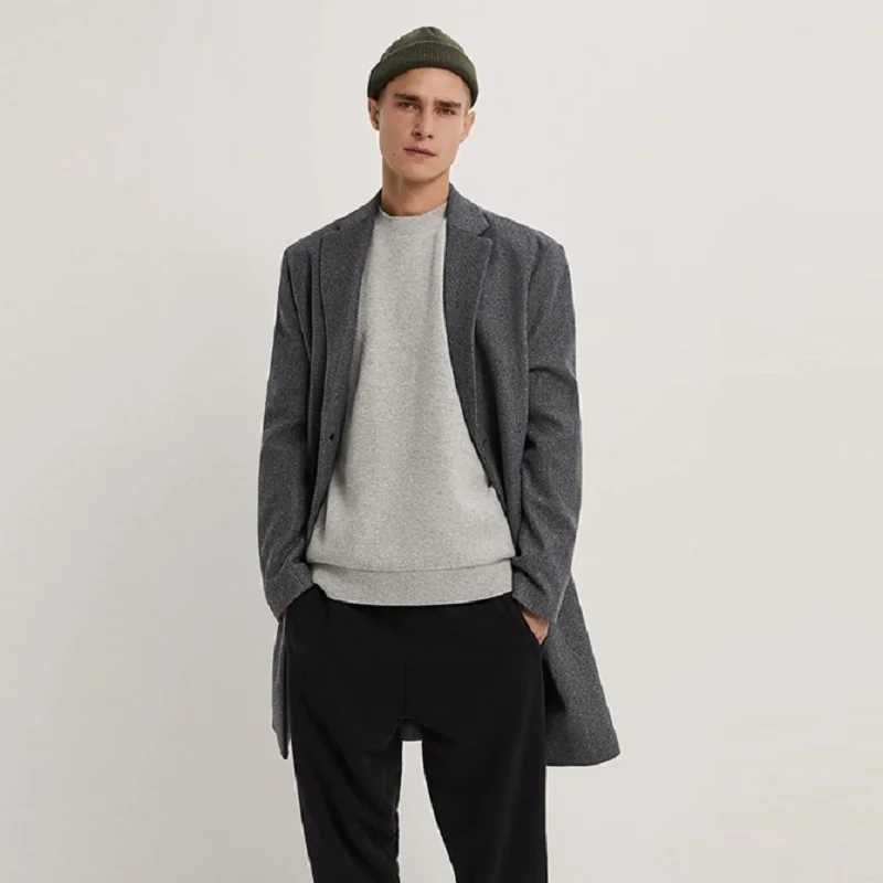 Womens jacket 2022 spring new simple single breasted collar comfortable version fabric wool jacket ZZ688W240712